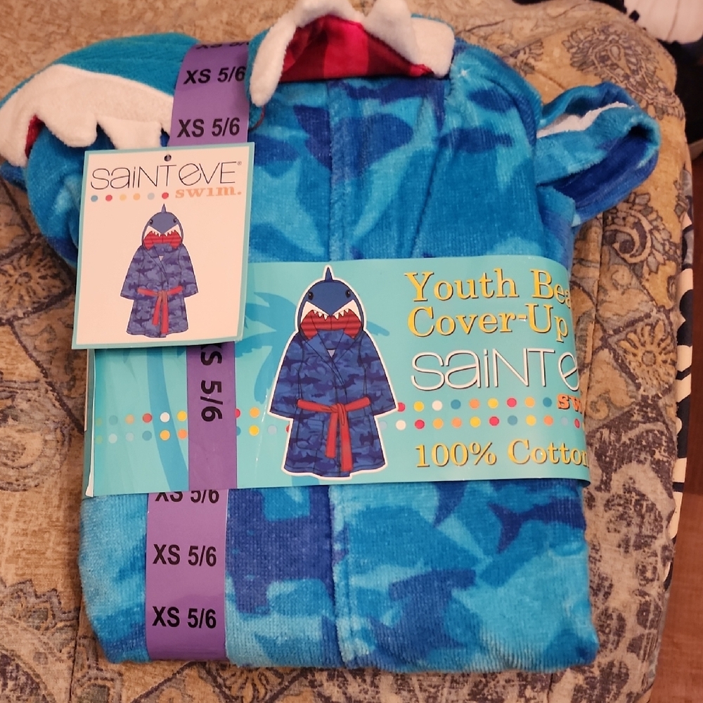 Youth Blue Shark Cover-Up